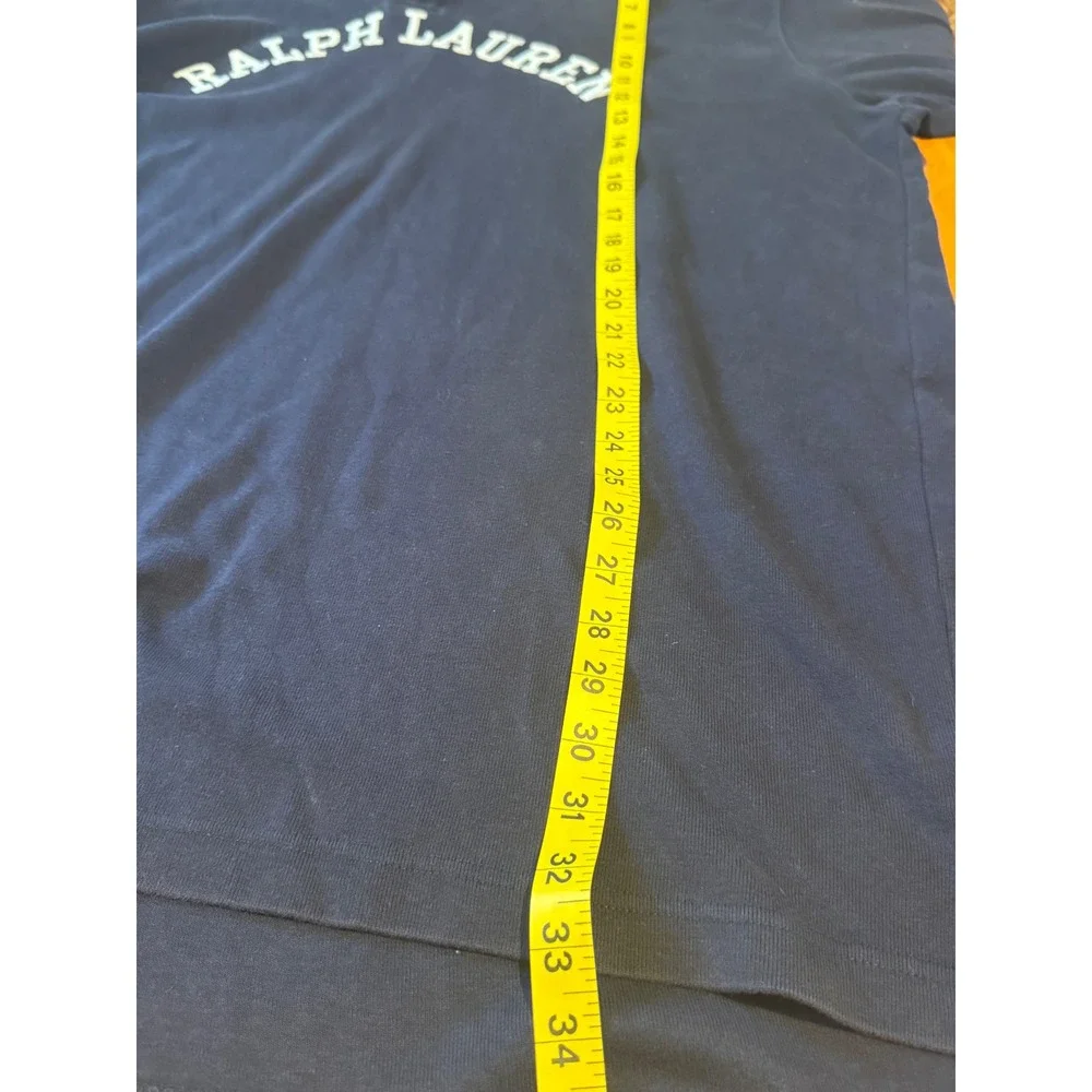 RALPH LAUREN Men XL Polo Shirt Spellout Logo Polo Jeans Oversize Streetwear - Picture 8 of 9